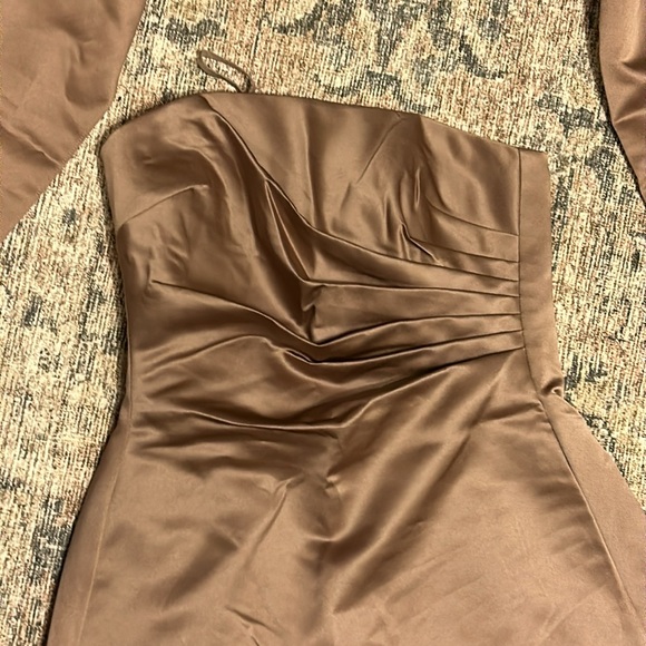 Michelangelo vintage formal dress taupe color size 4 with shall